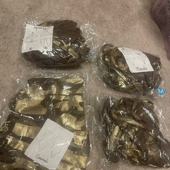 4 medium Gold Army Fatigue Print Bartender Bottle Girl Outfits - Picture 3 of 3